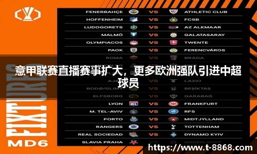意甲联赛直播赛事扩大，更多欧洲强队引进中超球员